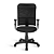 Cadeira Executiva Giratória C/ Lâmina Braços Tecido Preto Mercúrio - Imagem 2