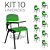 Cadeira Lara Plástica Universitária Kit 10 A/E - Imagem 9