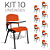 Cadeira Lara Plástica Universitária Kit 10 A/E - Imagem 5