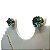conjunto colar e brinco folheado ouro 18k zirconia redonda azul topazio - Imagem 2