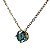 conjunto colar e brinco folheado ouro 18k zirconia redonda azul topazio - Imagem 3