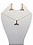 Conjunto colar e brinco cauda de sereia folheado 18k - Imagem 4