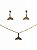Conjunto colar e brinco cauda de sereia folheado 18k - Imagem 5
