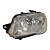 Farol Dianteiro Palio Siena Strada G3 2004 A 2017 (Lente Craquelada) Esquerdo Mascara Cromada Aro Preto Foco Duplo 51779 - Imagem 3