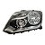 Farol Dianteiro Amarok 2011 A 2017 (Craquelado Na Lente) Esquerdo Mascara Negra Aro Cromado Foco Duplo Original - Imagem 1