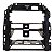 Suporte Gaveta Fixacao Radio Som Golf  2000 A 2013 1J1858069 Preta Original - Imagem 1