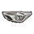 Farol Dianteiro Ford Ka 2015 A 2018 Esquerdo Mascara Cromada Paralelo - Imagem 1
