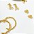 Brinco de argola média com bolinhas folheado em ouro 18k - Imagem 2