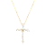 Colar Cruz em Zircônias Brancas folheado em ouro 18k - Imagem 2