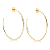 Brinco de Argola Clássico Folheado em Ouro 18K - Imagem 2