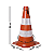 CONE SINALIZAÇÃO PVC - 50 CM | LARANJA E BRANCO - Imagem 4