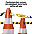 CONE SINALIZAÇÃO PVC - 50 CM | LARANJA E BRANCO - Imagem 3