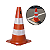CONE SINALIZAÇÃO PVC - 50 CM | LARANJA E BRANCO - Imagem 1