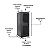 RACK DE SERVIDOR DESMONTAVEL 19 POLEGADAS | 32U X 870MM | PRETO - Imagem 2