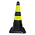 CONE FLEXÍVEL 75 CM COM REFLETIVO | PRETO E AMARELO - Imagem 1