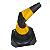 CONE FLEXÍVEL 75 CM COM REFLETIVO | PRETO E LARANJA - Imagem 1