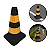 CONE FLEXÍVEL REFLETIVO PRETO - 50 CM - Imagem 1