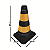 CONE FLEXÍVEL REFLETIVO PRETO - 50 CM - Imagem 5