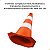 CONE DE SINALIZAÇÃO RÍGIDO FOSCO LARANJA E BRANCO 50 CM - Imagem 4