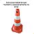 CONE DE SINALIZAÇÃO RÍGIDO FOSCO LARANJA E BRANCO 50 CM - Imagem 6