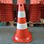 CONE DE SINALIZAÇÃO RÍGIDO FOSCO LARANJA E BRANCO 50 CM - Imagem 1