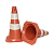 CONE DE SINALIZAÇÃO RÍGIDO FOSCO LARANJA E BRANCO 50 CM - Imagem 1