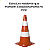 CONE DE SINALIZAÇÃO RÍGIDO FOSCO LARANJA E BRANCO 75 CM - Imagem 2
