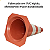 CONE DE SINALIZAÇÃO RÍGIDO FOSCO LARANJA E BRANCO 75 CM - Imagem 3