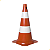 CONE DE SINALIZAÇÃO RÍGIDO FOSCO LARANJA E BRANCO 75 CM - Imagem 1