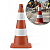 CONE DE SINALIZAÇÃO RÍGIDO FOSCO LARANJA E BRANCO 75 CM - Imagem 1