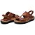 Chinelo Anti Stress Masculino Couro Confort Jvmarc 806 - Imagem 2
