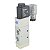Válvula Micro  SBL 1 5/2 Vias C/Retorno por mola 24Vcc 1/4' 1/8 - Imagem 1