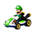 Carrinho Mario Kart Luigi Standard Kart Hot Wheels 1/64 - Imagem 2
