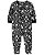 Macacão Infantil Menina Carter’s Fleece Preto com Flores - Imagem 1