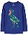 Camiseta Carter’s Manga Longa Azul Dino – Infantil Menino - Imagem 1