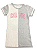 Roupa Infantil Menina Calvin Klein Vestido Cinza Logo Rosa" - Imagem 1