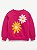 Moletom Infantil Old Navy Menina – Pink com Estampa de Flores - Imagem 1