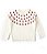 Blusa Infantil Menina Copper Key Branca com Detalhe Vermelho Quentinha - Imagem 1