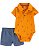 Conjunto Carter’s Infantil Menino Body Laranja Abacaxi + Calça - Imagem 1
