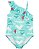 Maiô Infantil Menina Carter’s Azul Estampa Coqueiros – Praia e Piscina - Imagem 1