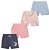 Kit 4 Shorts Pekkle Infantil Menina – Estampas Florais Coloridas - Imagem 1