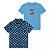 Roupa Masculina Hurley Kit 2 Pçs Camisa Xadrez e Camiseta Azul - Imagem 1