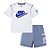 Conjunto Infantil Nike Camiseta Branca com Roxo – Menino - Imagem 1