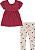 Conjunto Tommy Hilfiger Infantil Bata Bordô e Legging – 2 Peças - Imagem 2