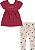 Conjunto Tommy Hilfiger Infantil Bata Bordô e Legging – 2 Peças - Imagem 1