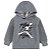 Roupa Infantil Menino Air Jordan Moletom Cinza Com Gorro - Imagem 1