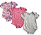 Kit 3 Bodys Infantil Menina DKNY – Rosa e Cinza - Imagem 1