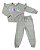 Conjunto Infantil Menina Jessica Simpson – Moletom Cinza 2 Peças - Imagem 1