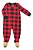 Macacão Fleece Infantil Carter’s Xadrez Vermelho Pé de Alce - Imagem 1