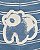 Conj Carter’s 3 Pçs Body Azul Listrado Panda Camiseta e Calça - Imagem 2